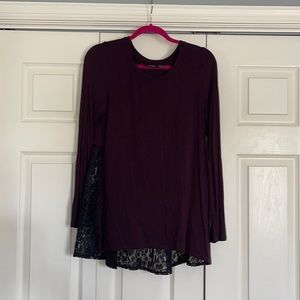 Apt. 9 Blouse with Lace Back Size M Like New